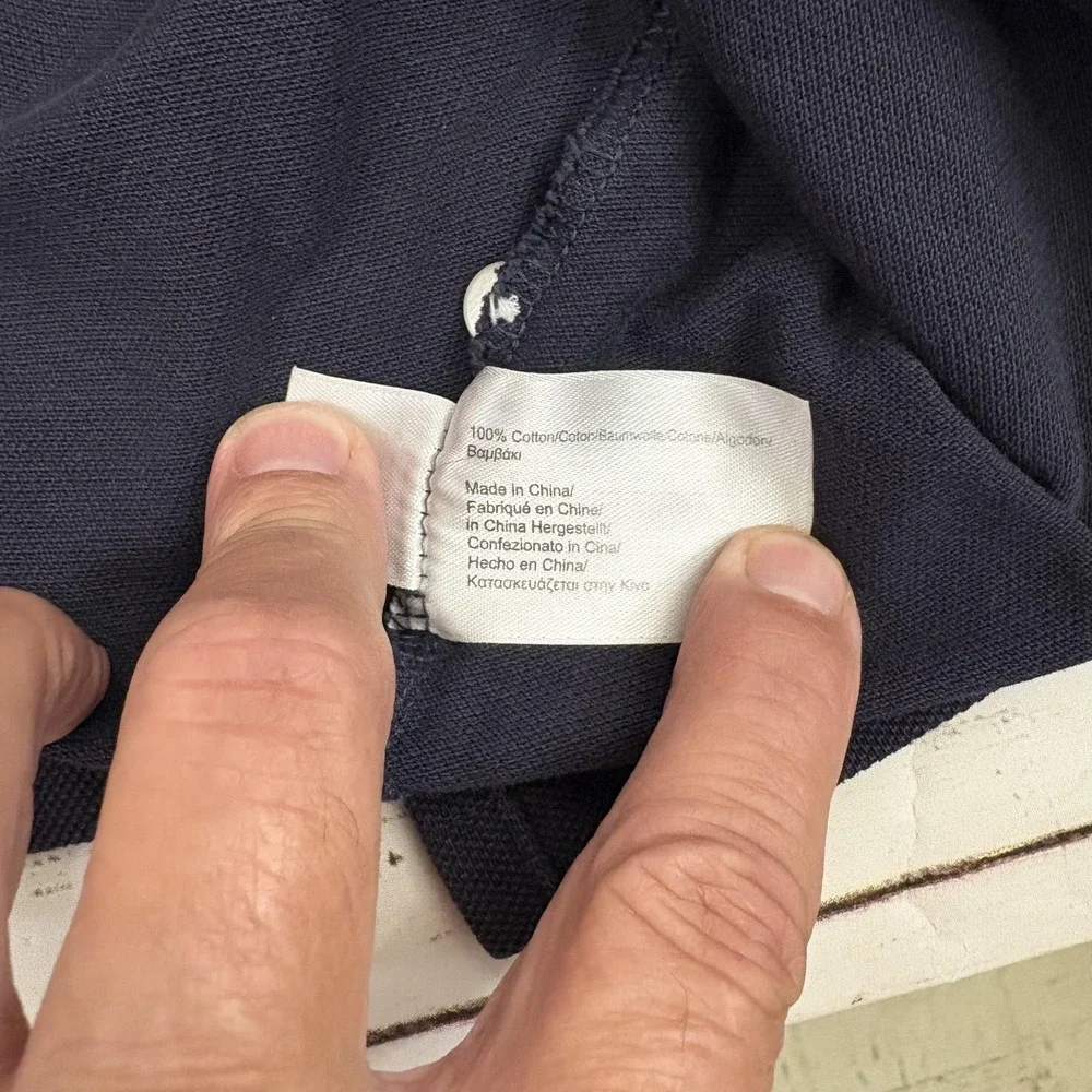 Brooks Brothers Performance Polo Shirt Mens L Blue Slim Fit Cotton Logo
